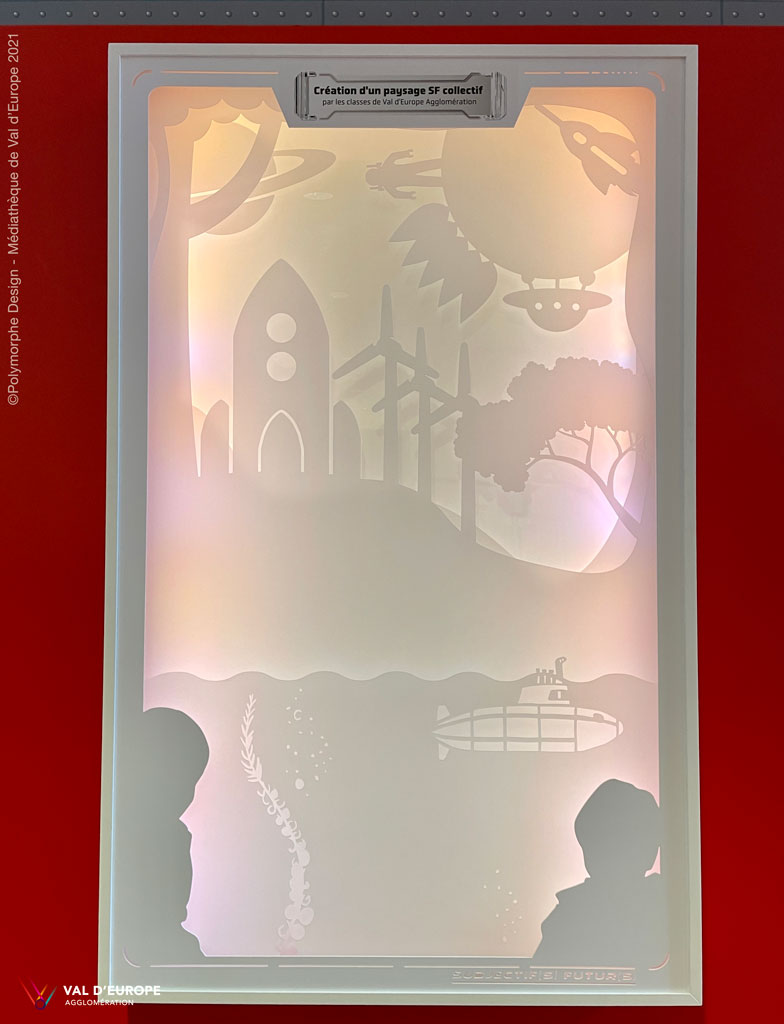 Al Alimon : d&eacute;tail de l'interpr&eacute;tation tactile par Polymorphe Design.